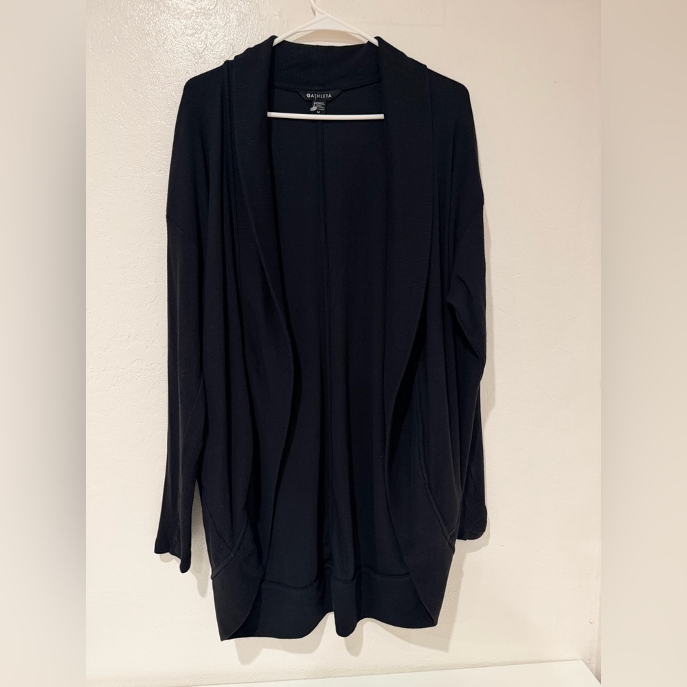 Athleta Open Front Cotton Blend Cardigan Size M